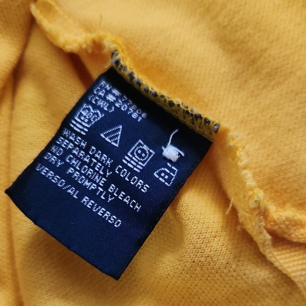Tommy Hilfiger Men's Polo in Yellow & Navy Blue - Picture 7 of 7